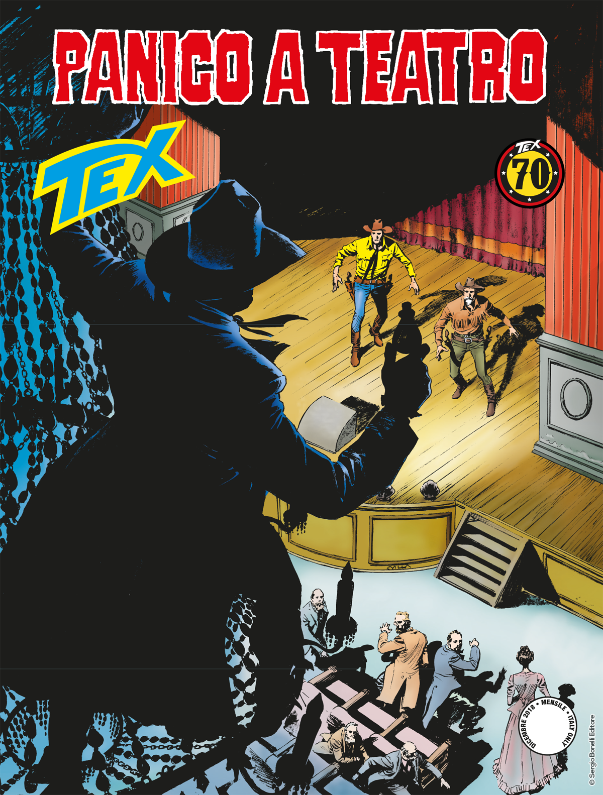 Panico a teatro - Tex 698 cover