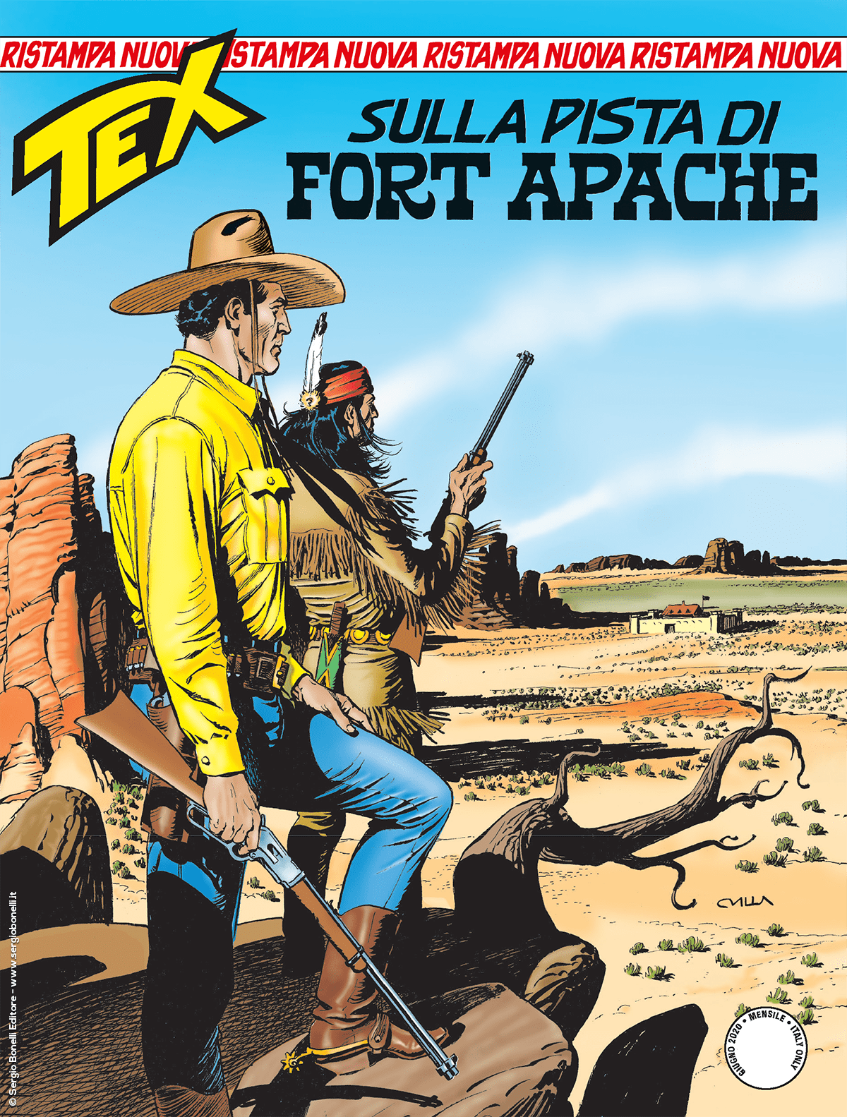 Sulla pista di Fort Apache - Tex Nuova Ristampa 458 cover