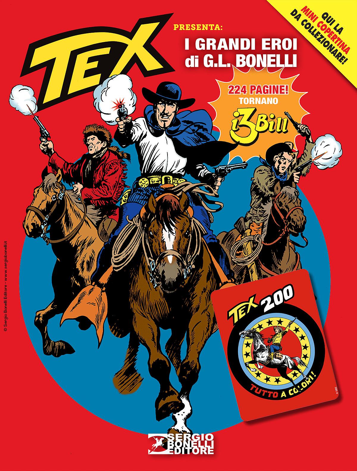 Avventura Magazine 2023 – Tex presenta: I grandi eroi di G. L. Bonelli tornano i 3 Bill - mini copertina Tex 200
