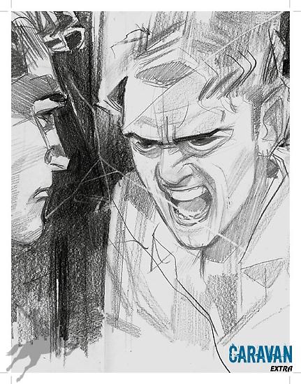 Pencils by Emiliano Mammucari for Caravan number 10's cover.