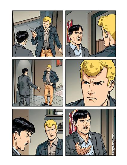 Una tavola di Luca Maresca per Martin Mystère - Le Nuove Avventure a Colori n. 7, "Dalla Terra alla Luna".
