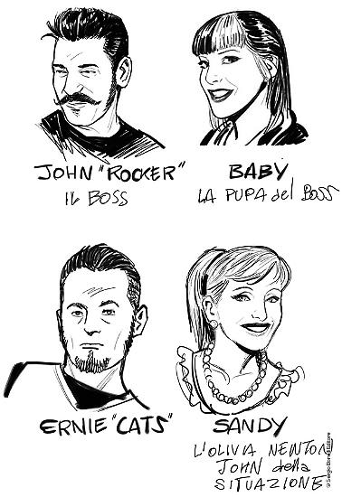 Uno studio dei personaggi effettuato da Ernesto Michelazzo