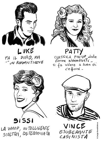 Uno studio dei personaggi effettuato da Ernesto Michelazzo