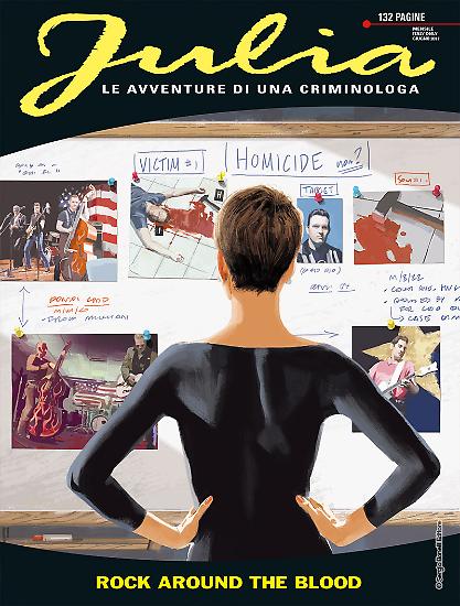 La copertina di Cristiano Spadoni per "Rock around the blood, Julia n. 225.