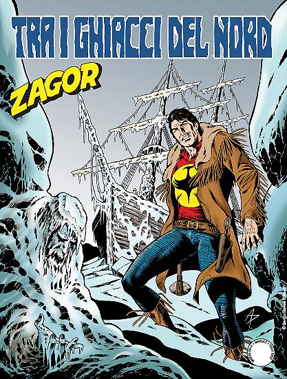 La copertina definitiva di Zagor n.620, "Tra i ghiacci del Nord".