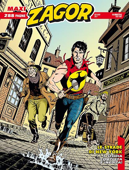 La copertina definitiva di Maxi Zagor 29, "Le strade di New York".