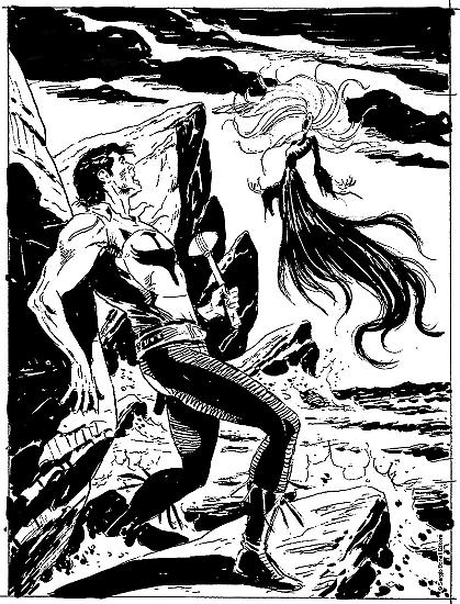 Studio per la copertina di Zagor n.621, "Il grido della Banshee".