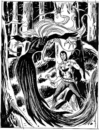 Studio per la copertina di Zagor n.621, "Il grido della Banshee".