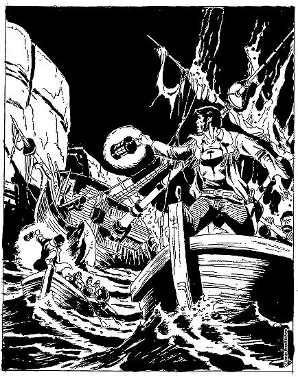 Studio per la copertina di Zagor n.620, "Tra i ghiacci del Nord".