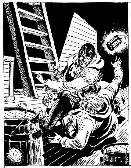 Studio per la copertina di Zagor n.620, "Tra i ghiacci del Nord".
