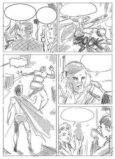 Il layout di una tavola di Martin Mystère - Nuove Avventure a Colori, "La caccia di Jasper". 