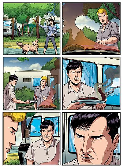 Una tavola di Martin Mystère - Nuove Avventure a Colori, "La caccia di Jasper". 