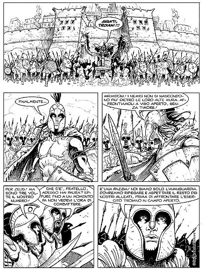 Una tavola di Tommaso Bianchi per "Il sangue dei mortali", Le Storie n. 58.