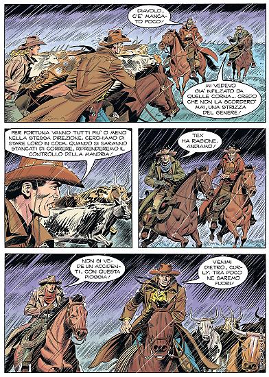 A page by Giacomo Danubio for "Cowboys", Color Tex #11.