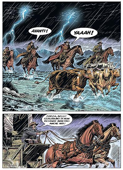 A page by Giacomo Danubio for "Cowboys", Color Tex #11.
