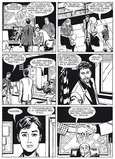 A page by Valerio Piccioni from "Cadavere in trasferta".