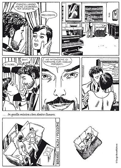 A page by Valerio Piccioni from "Cadavere in trasferta".
