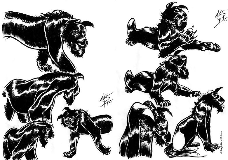 Some sketches of Lo Scuro by Luca Enoch