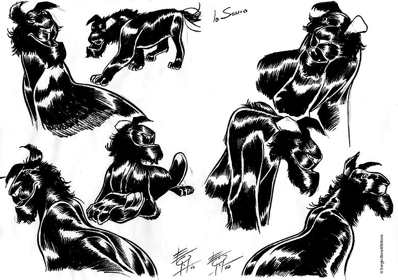 Some sketches of Lo Scuro by Luca Enoch