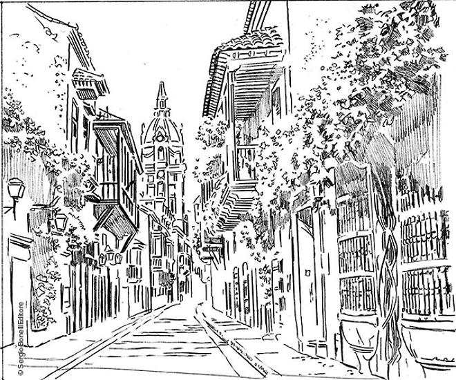 A sketch by Andrea Del Campo for the character of "Il figlio di Erlik Khan", Dampyr #210.