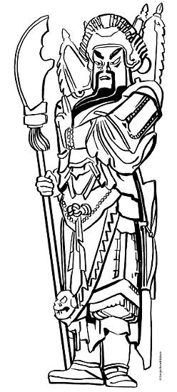 A sketch by Andrea Del Campo for the character of "Il figlio di Erlik Khan", Dampyr #210.