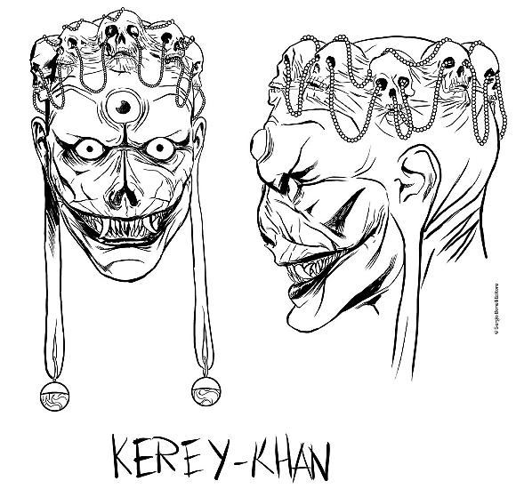 A sketch by Andrea Del Campo for the character of "Il figlio di Erlik Khan", Dampyr #210.