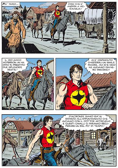 A page by Gallieno Ferri from "L'antica maledizione", Color Zagor #5.