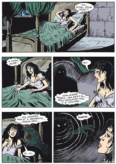 A page by Gallieno Ferri from "L'antica maledizione", Color Zagor #5.