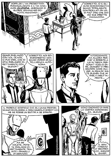 A page of "La legge zero", Le Storie #60. Written by Giovanni Eccher, art by Valentino Forlini.