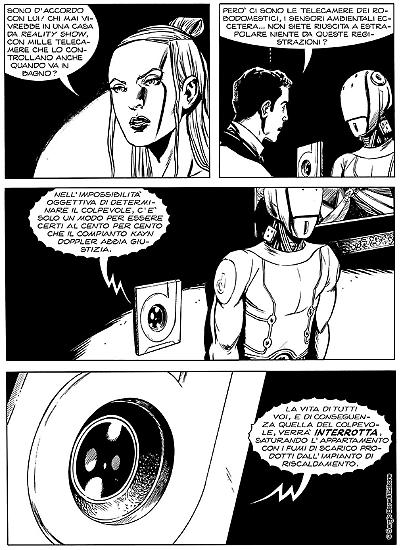 A page of "La legge zero", Le Storie #60. Written by Giovanni Eccher, art by Valentino Forlini.