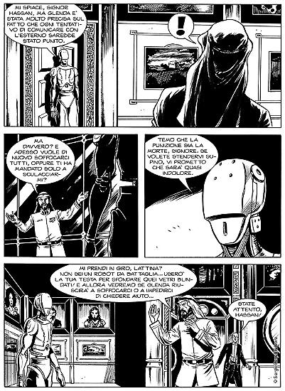 A page of "La legge zero", Le Storie #60. Written by Giovanni Eccher, art by Valentino Forlini.