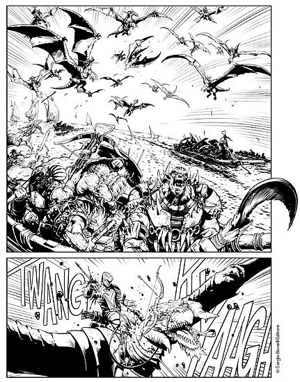 Dragonero 2018 preview - A page by Francesco Rizzato from Dragonero #58, on sale March 10.