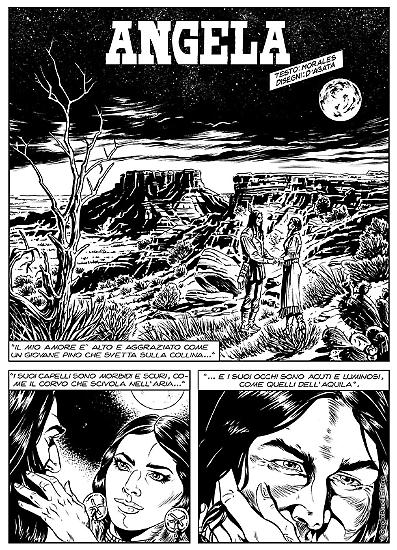 A page by Fabio D'Agata from "Angela", Le Storie #66.