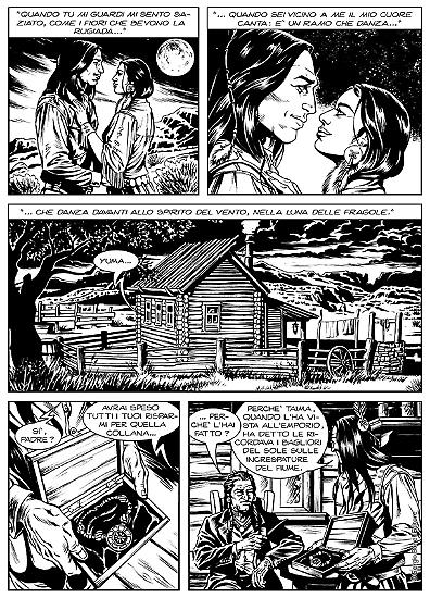 A page by Fabio D'Agata from "Angela", Le Storie #66.