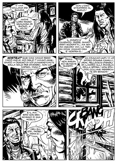 A page by Fabio D'Agata from "Angela", Le Storie #66.