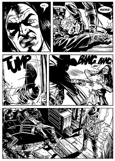 A page by Fabio D'Agata from "Angela", Le Storie #66.