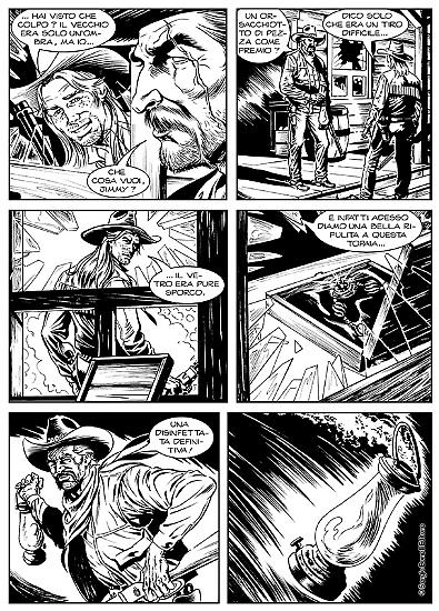 A page by Fabio D'Agata from "Angela", Le Storie #66.