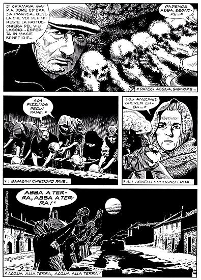 A page from "Le terminatrici". Script by Mauro Boselli, art by Majo.