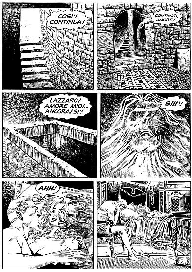 A page from "La bambola veneziana". Script by Mauro Boselli, art by Alessio Fortunato.