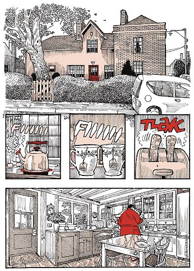 A page from "Il vuoto". Script by Alberto Ostini, art by Paolo Bacilieri.