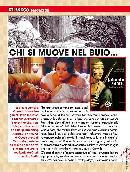 A page from the Dylan Dog Magazine 2018.