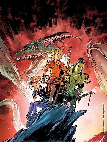 I protagonisti della serie "Dragonero Adventures".