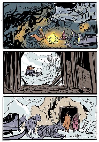 Il layout di una tavola del fumetto.