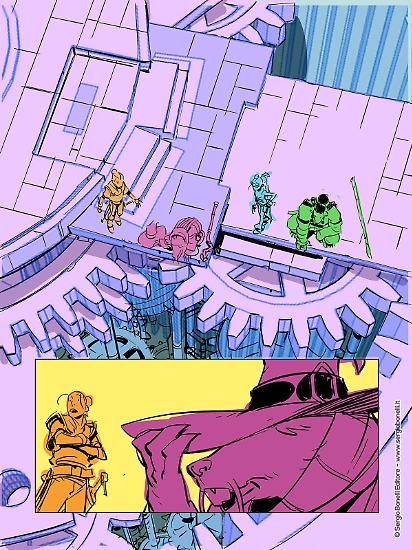 Il layout di una tavola di Dragonero Adventures.