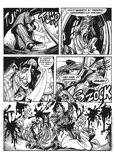Una tavola di Giampiero Casertano da "Dylan Dog. L'inquilino del terzo piano". Testi di Tiziano Sclavi.