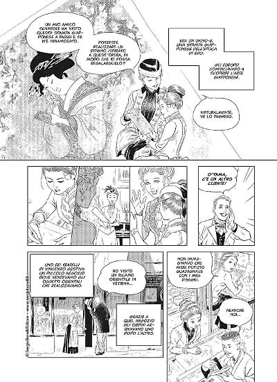 Una tavola di Andrea Accardi da "La vita di Otama". Testi di Keiko Ichiguchi.